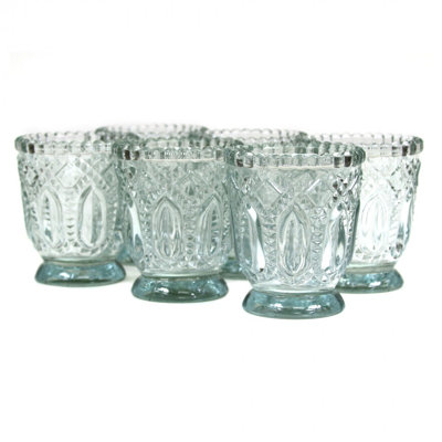 Porte-bougie en verre rétro
