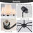 36”w Classic Chandelier With White Linen Shades-360983147