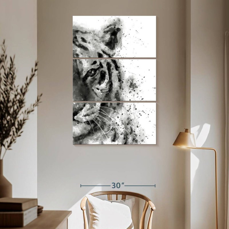 Brampt Tiger At Attention, 65" H x 42" W