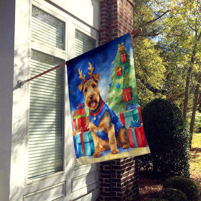 Christmas Reindeer House Flag