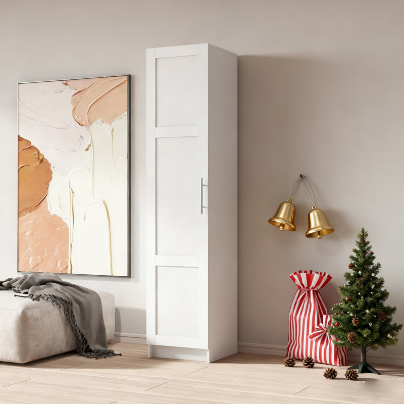 Stackable Wall Mounted Storage Cabinet, White