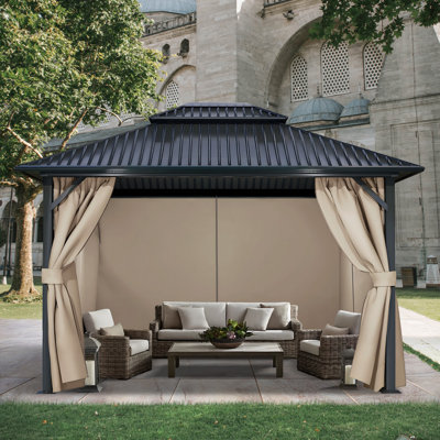 4-Panel Outdoor Gazebo Curtains