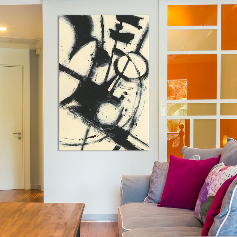 Expression Abstract II by Shirley Novak - Print, Black Framed Paper, 32" H x 24" W x 1" D