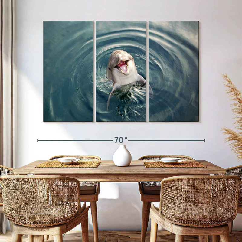 Brampt Excited Dolphin, 42" H x 65" W
