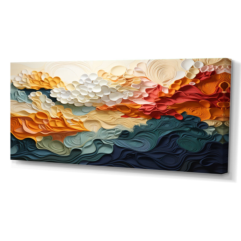 Biomorphism Organic Forms VI - Biomorphism, art mural, Toile tendue, H 28 po x l 60 po, Sans cadre