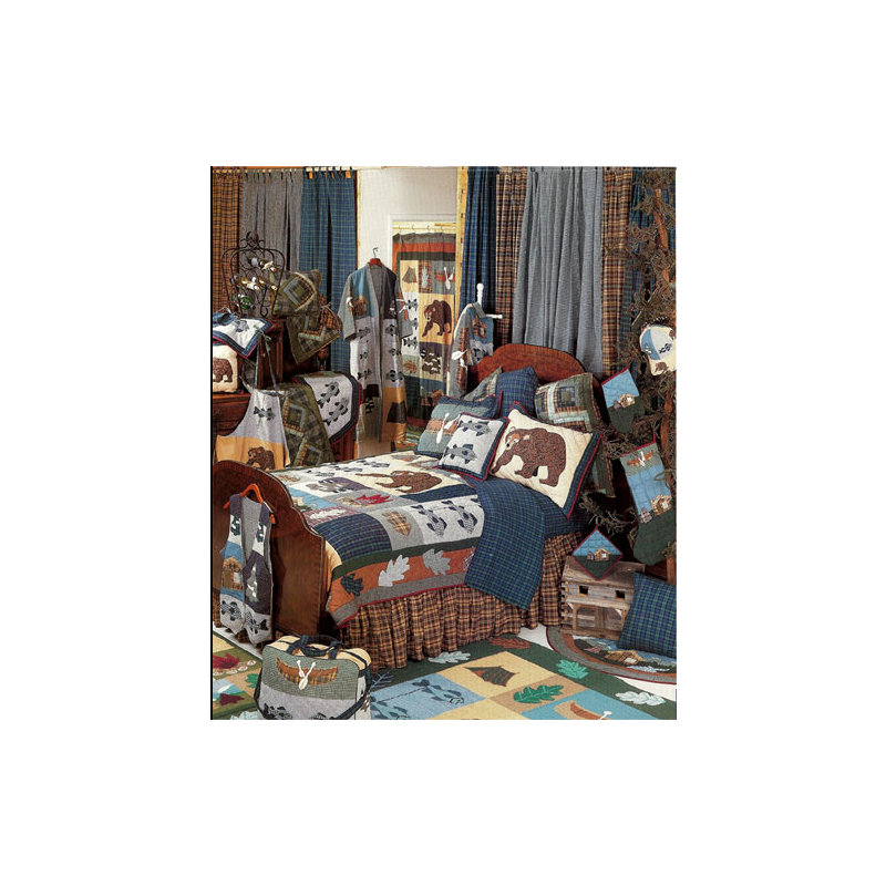 Courtepointe matelassée réversible brune, Courtepointe pour lit grand super