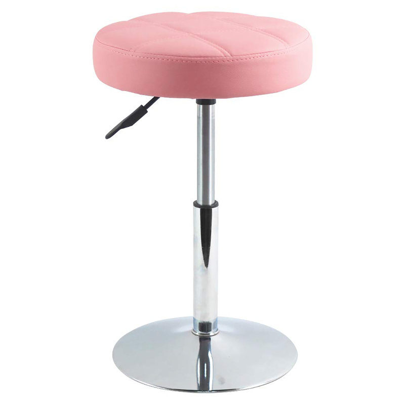 Metal Accent Stool, Pink