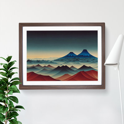 Fearless Japanese Mountains 1 Piece Single Picture Frame Wall Art