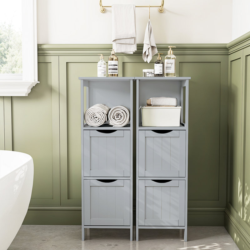Piuesh Bathroom Cabinet, Gray