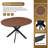 Round Dining Table With Extendable And Durable Metal Legs
