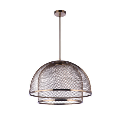 Luminaire suspendu géométrique 1 lumière DEL Sculptural