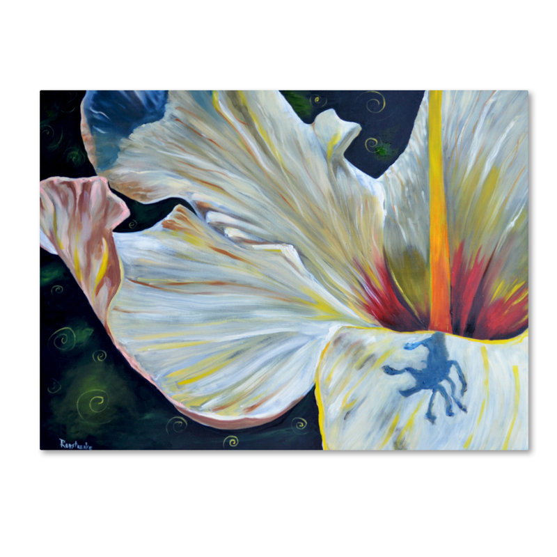 «Hibiscus» par Jennifer Redstreake, reproduction d'art sur toile tendue, H 24 po x l 32 po x P 2 po