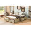 Lit plateforme double avec 6 tiroirs de rangement-1045150648