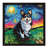 Tri-Color Corgi Night by Aja Trier - Floater Frame Painting on Canvas-220793906-220793910