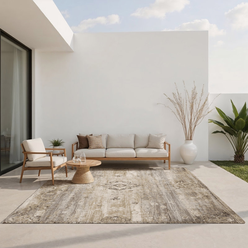 Tapis intérieur et extérieur Whispered Gleam, Rectangle 4pi x 6 pi