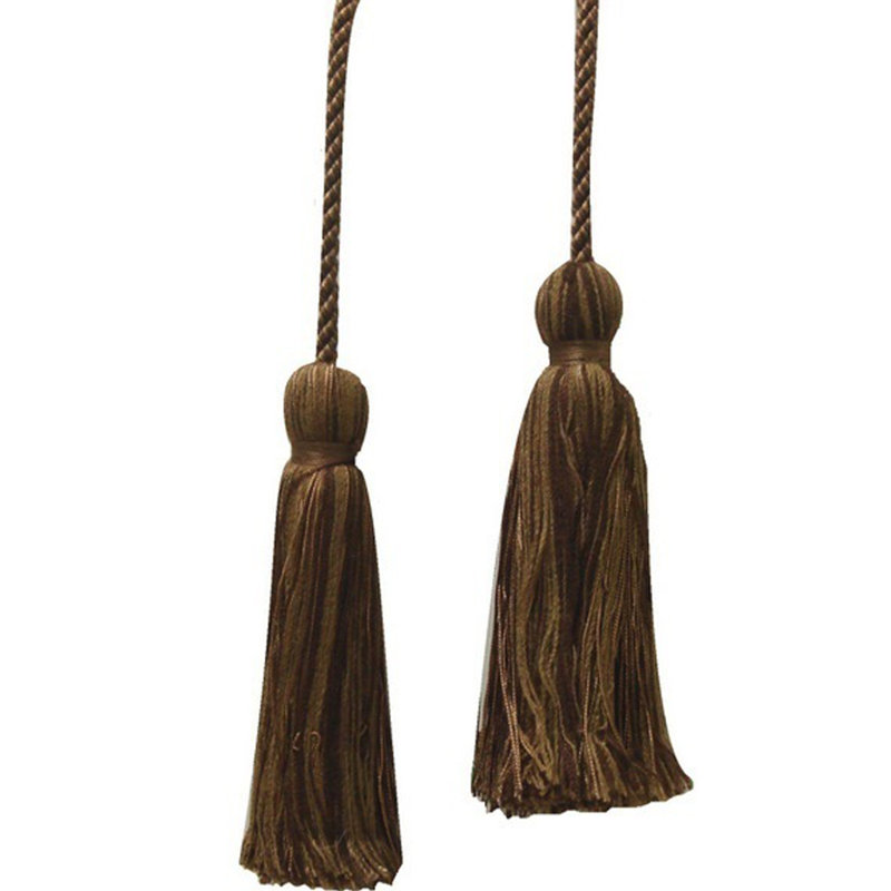 100% Polyester Yarn Curtain Tieback, Brown, 31" H x 2" W x 2" D