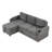- 5Pc Seating Collection: F8934 Corner Chair, F8935 Armless F8936 , Gray Fabric, Robust Wood Frame Structure Sitting Furniture: Stable-2027181540