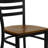 Kendall Clear Coated Ladder Back Metal Restaurant Chair-94568938-23170961