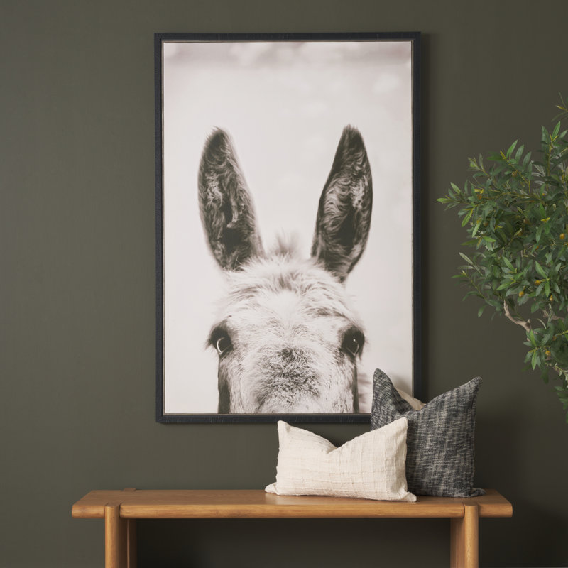 Impression sur toile encadrée, "Down Down Facing Donkey Sepia" par Nathan Larson