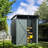 Outdoor 5Ft X 3Ft Metal Storage Shed Gray, Galvanized Iron Framework For Robustness, Transparent Plate, Hinged Door, Effortless Build Plan - Construction Tough And Enduring Build, Straightforward-122098237