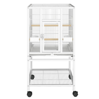 Kellerman 53.9" Steel Flat Top Floor Bird Cage with Wheels