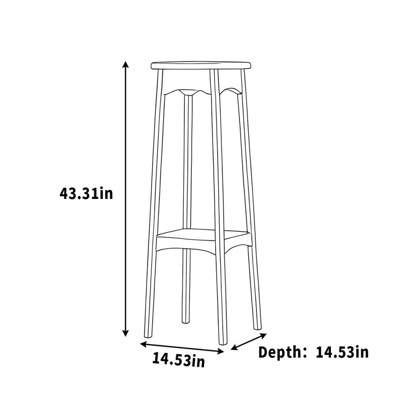 Porte-fleurs en bois massif pour un usage domestique simple