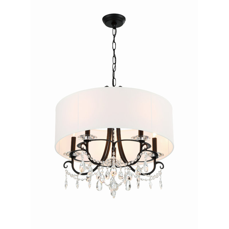 Havant 5 Light Matte Black Chandelier