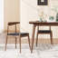 Chaises de salle à manger confortables en bois d'hévéa, similicuir, style rétro pour maison familiale