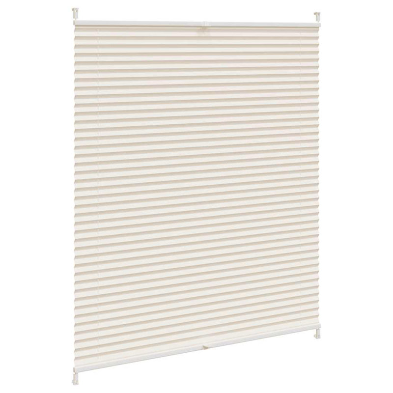 Room Darkening Pleated Blind, Cream, 110cm W x 150cm L