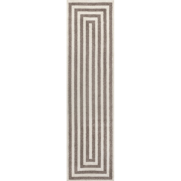 Isibeal Modern Classic Mitre Stripe Brown/Ivory Rug
