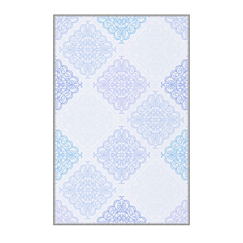 Antibacterial Woven Carpet (3D Digital Print) 4.0 x 5.9 Feet, 100% Polyester, Pile Height: 0.3 Inches | PVC Felt Dot Non-Slip Underside, Machine Washable, Perfect for Living Room & Bedroom Decor