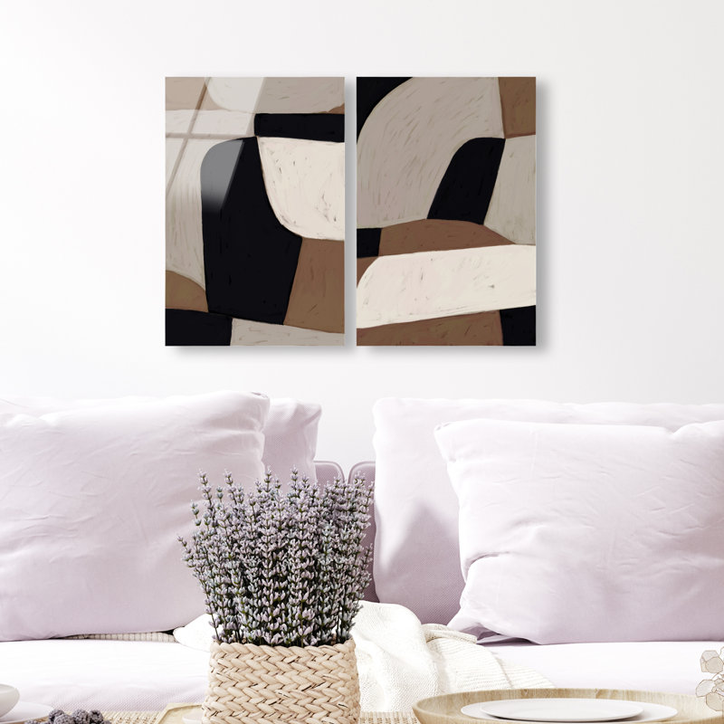 All The Way Set High-Gloss Frameless Acrylic Glass Wall Art Abstract Print by Oliver Gal, Ready to Hang, 10 x 15, 10"H x 15"W