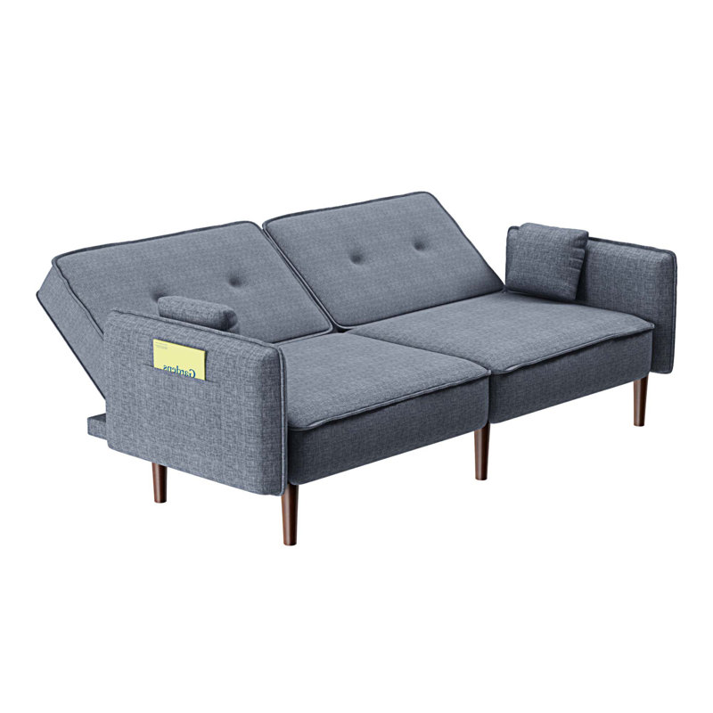 Canapé-lit 75 po Joaopaulo, Tissu gris