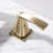 Deck Mounted Brushed Gold Bathroom Sink Faucet with 2 Handles