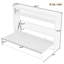 Lit escamotable simple avec tablettes, lit mural en métal pliable et peu encombrant