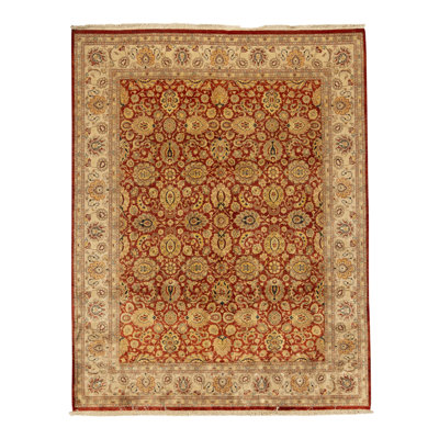 Wool Oriental Area Rug in Orange