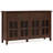 Artisan 60"W Solid Wood 4-Door Sideboard Buffet with Tempered Glass Doors and 2 Drawers-1200148777