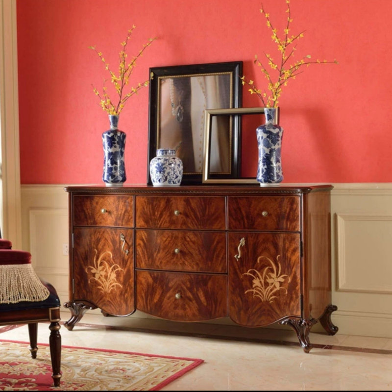 Large-Capacity Retro Sideboard