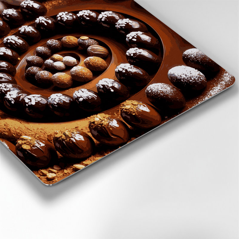 Desserts Brigadeiros, art mural en métal brun, H 12 po x l 12 po