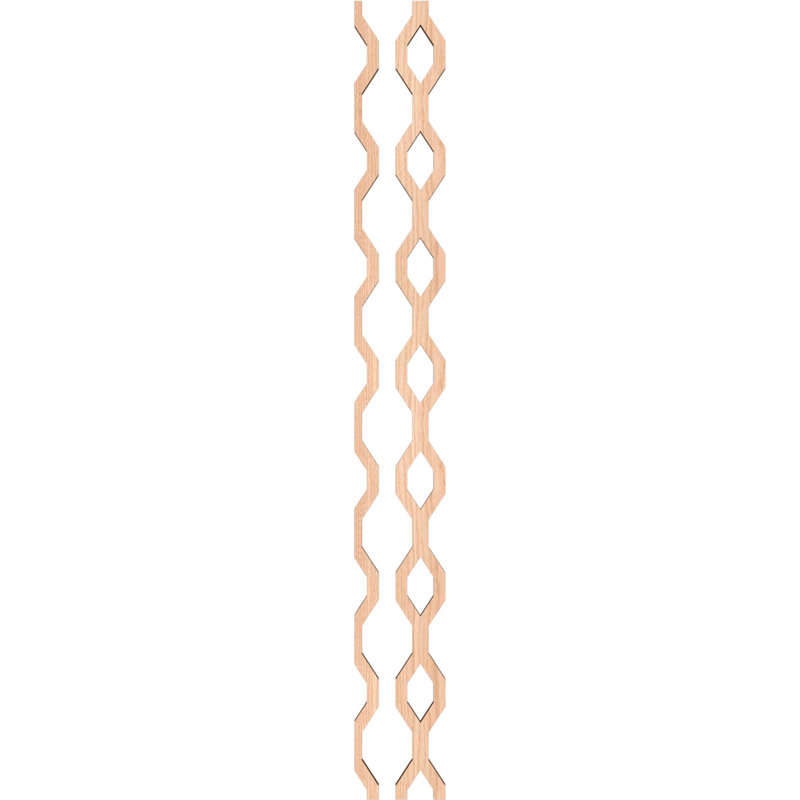 47" Hickory Adjustable Wood Slat Wall Panel Kit