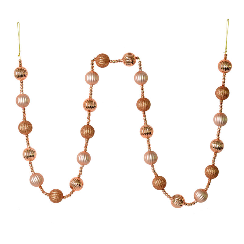 6' Garland Ornament, Rose Gold