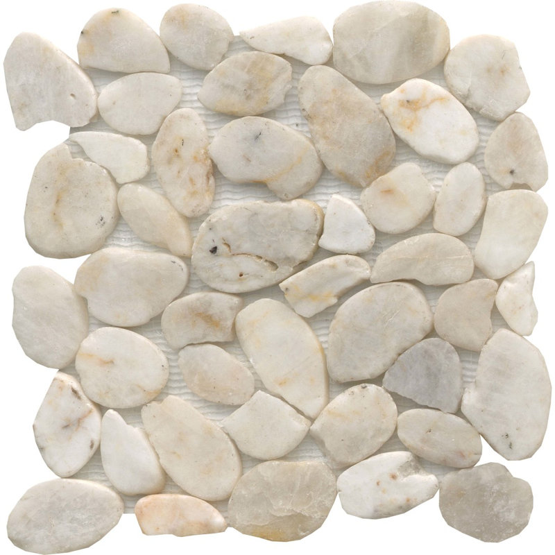 Rivera Pebbles™ Sized Natural Stone Pebble Tile, Beige