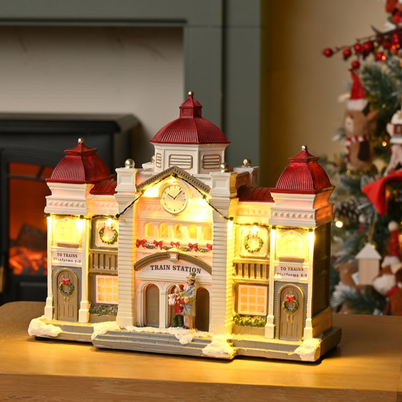 Christmas Light Up Train Station