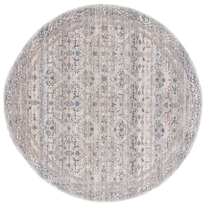 Bremen Oriental Power Loomed Area Rug, Round 6'7"
