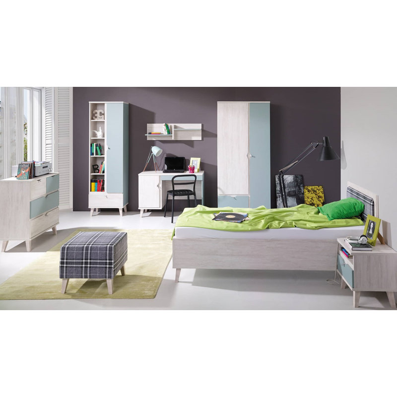 Coelia 2 Door Solid + Manufactured Wood Wardrobe