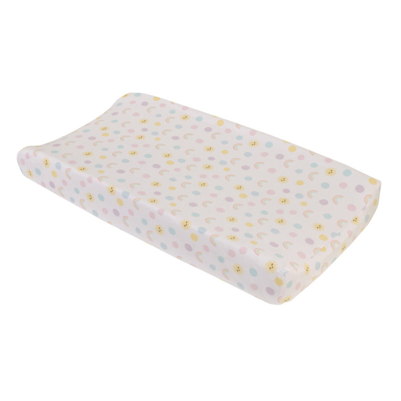 Housse de matelas à langer à contour doux Linklater Happy Days Rainbows, Sun and Polka-Dot
