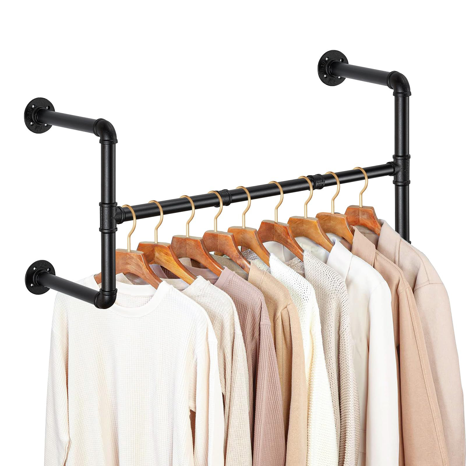 Williston Forge Kadezia Metal Wall Mounted Clothes Rack | Wayfair