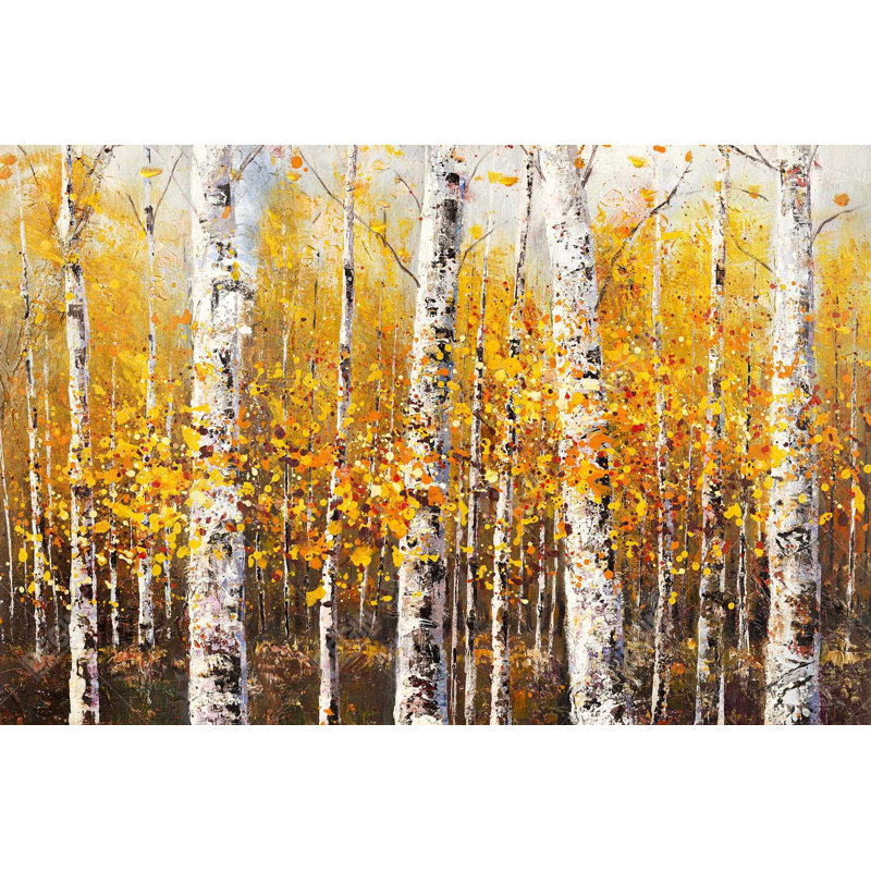 Birches by sunny day Bath Mat with Non-Slip Backing - Quick Dry Memory Foam Bathroom Rug - Absorbent - Modern Plush Spa-Style - Machine Washable