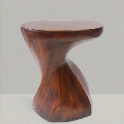 Tables de bout torsadées, table d'appoint moderne portative MGO brun antique pour la maison