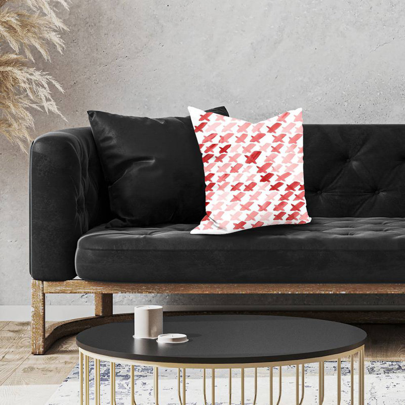 X red pattern - 18"x18" Throw pillow - Poly twill - Print on demand